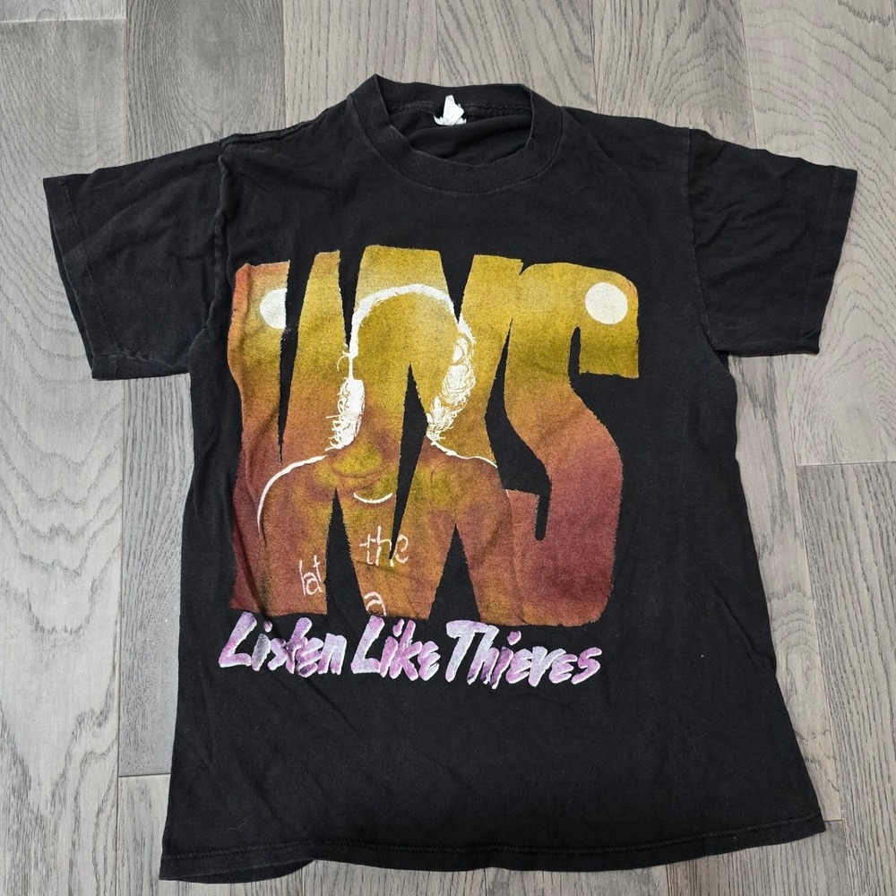 Vintage INXS Listen Like Thieves Tour 1985-86 T-Shirt Black Medium Made in USA